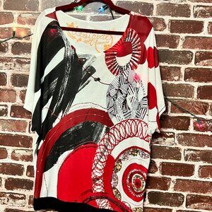 Desigual Abstract Sequin Top - Size L